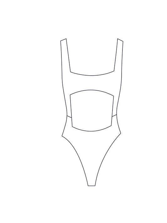 Custom cut out bodysuit/swimsuit