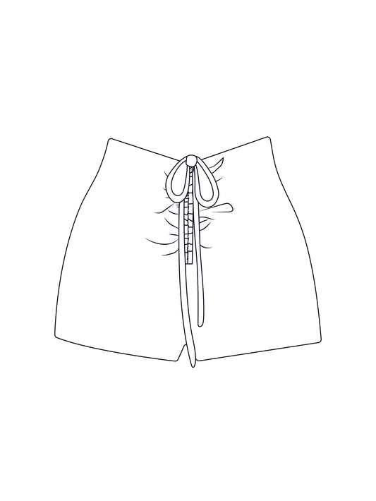 Custom ruched waist short shorts