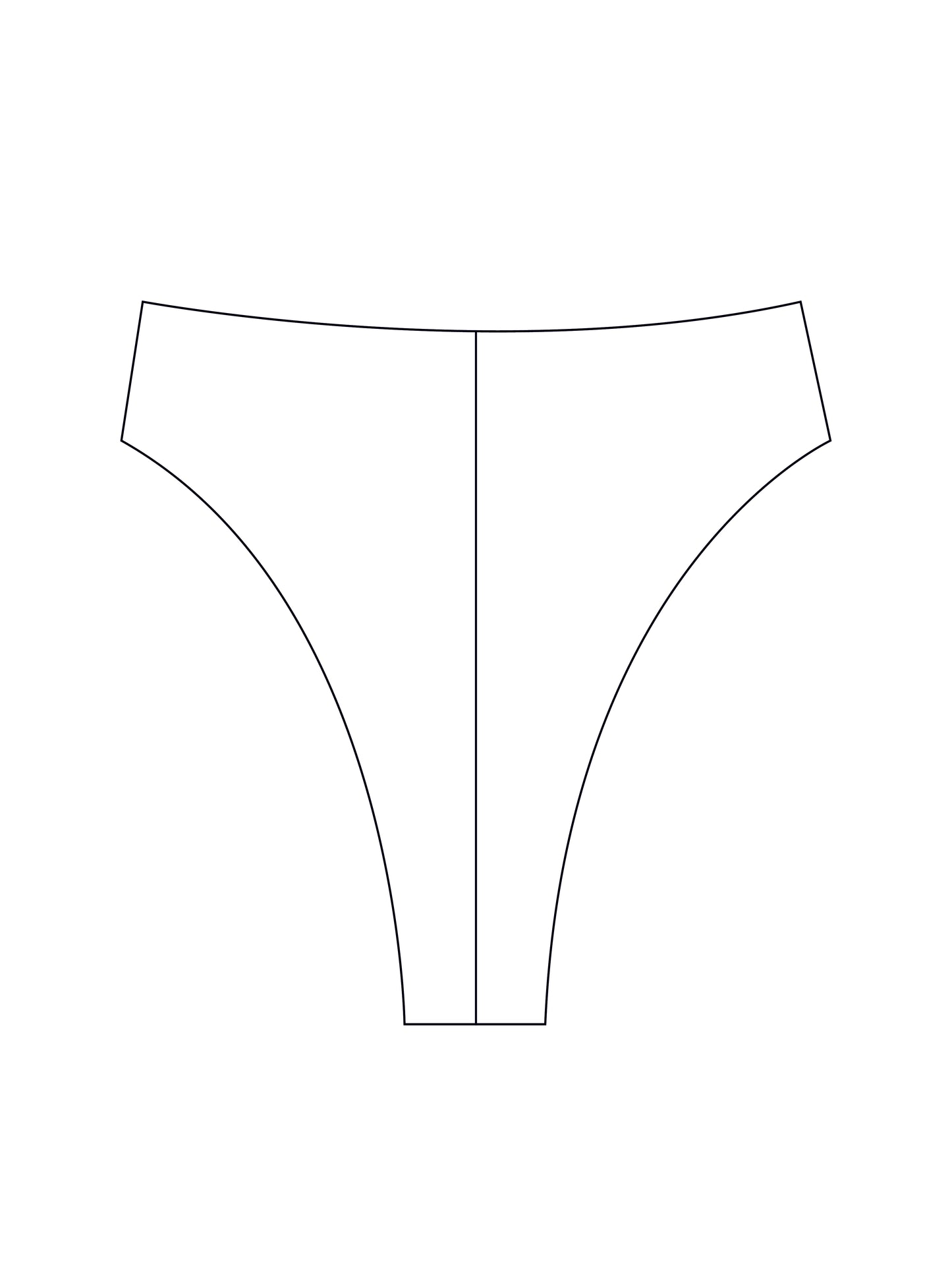 Custom half and half high waist high leg bikini bottoms