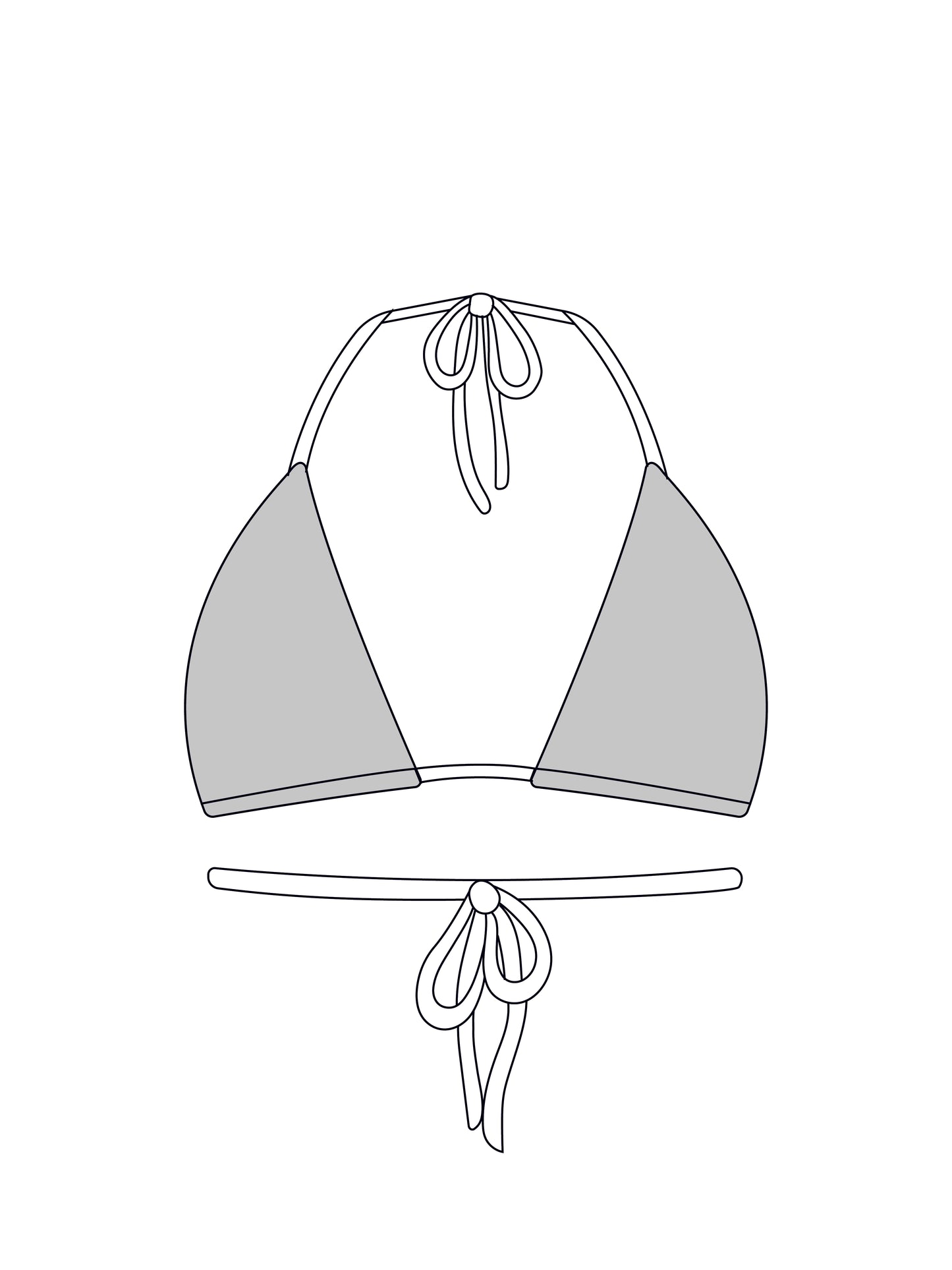 Custom simple triangle bralet