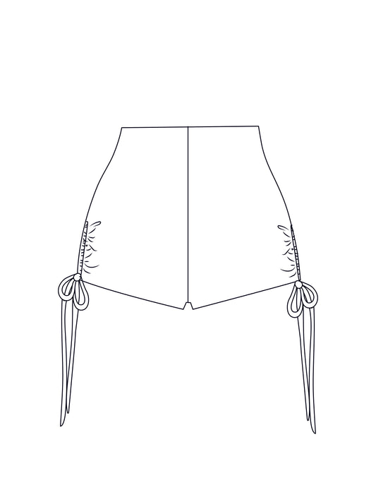 Custom ruched short shorts