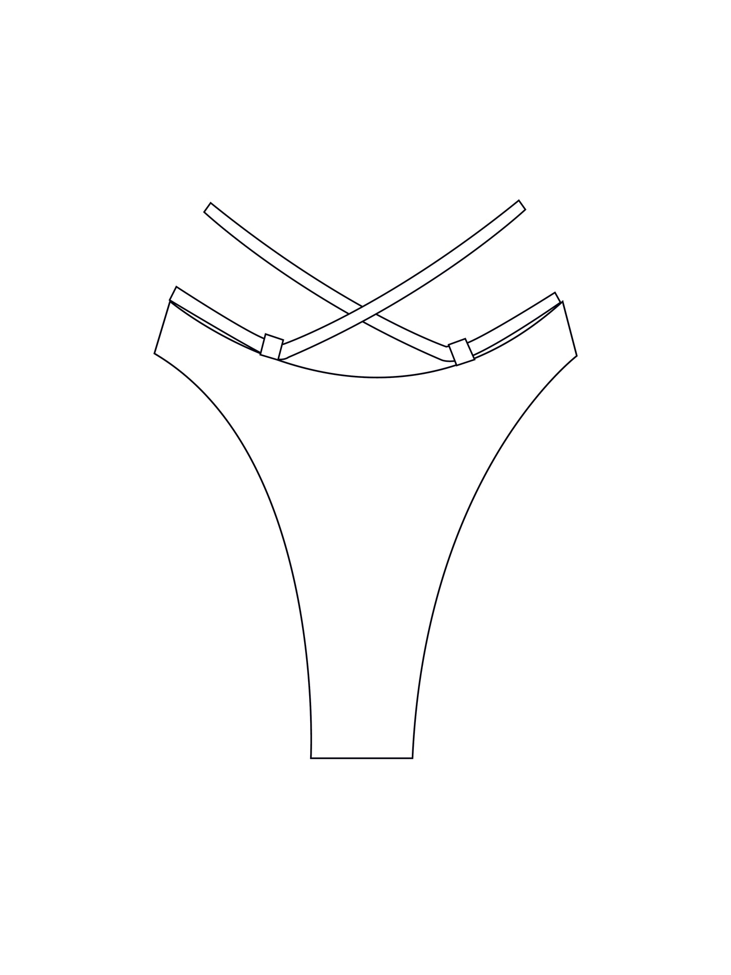 Custom multi-way tie bikini bottoms