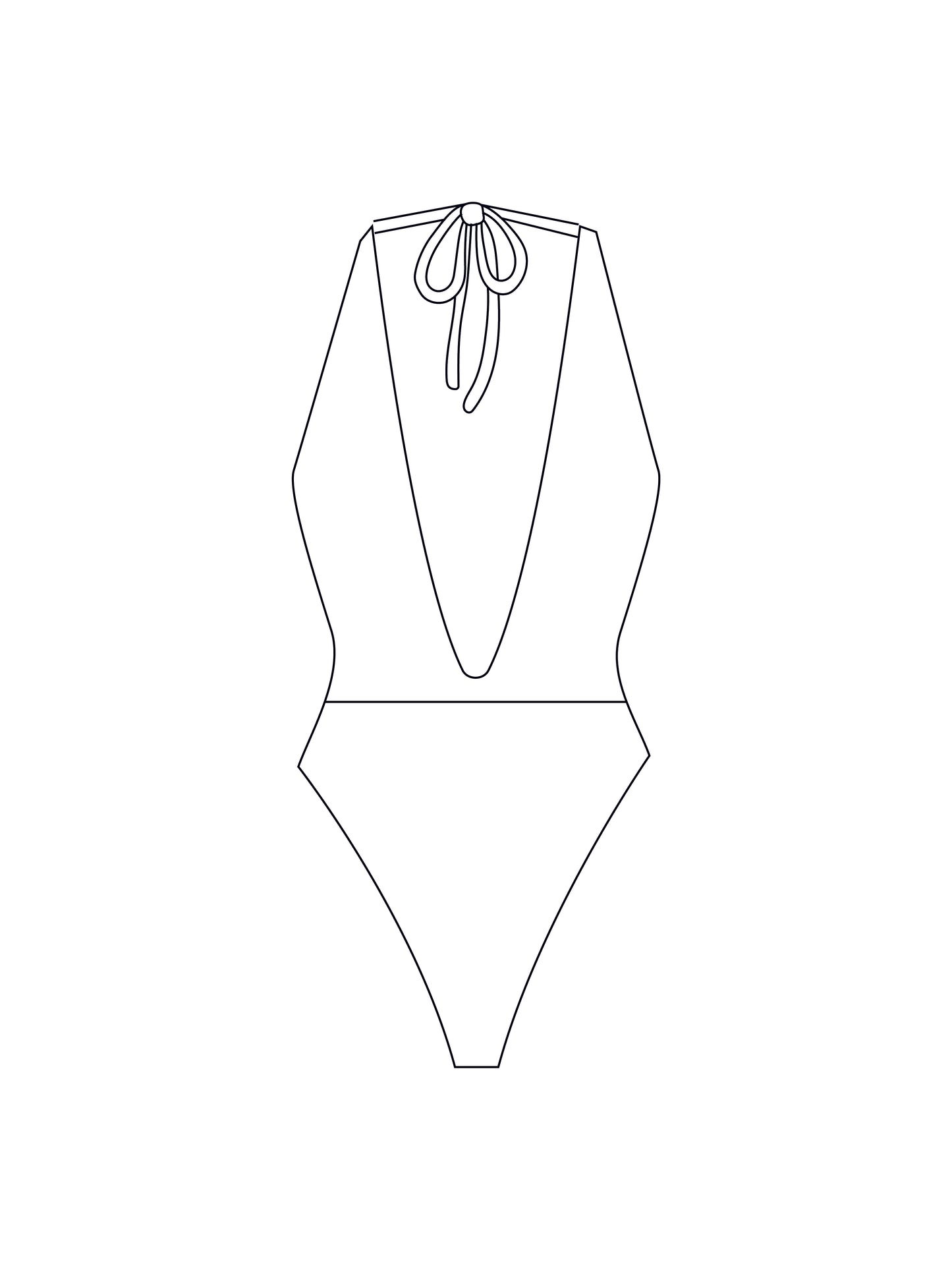 Custom plunge bodysuit/swimsuit