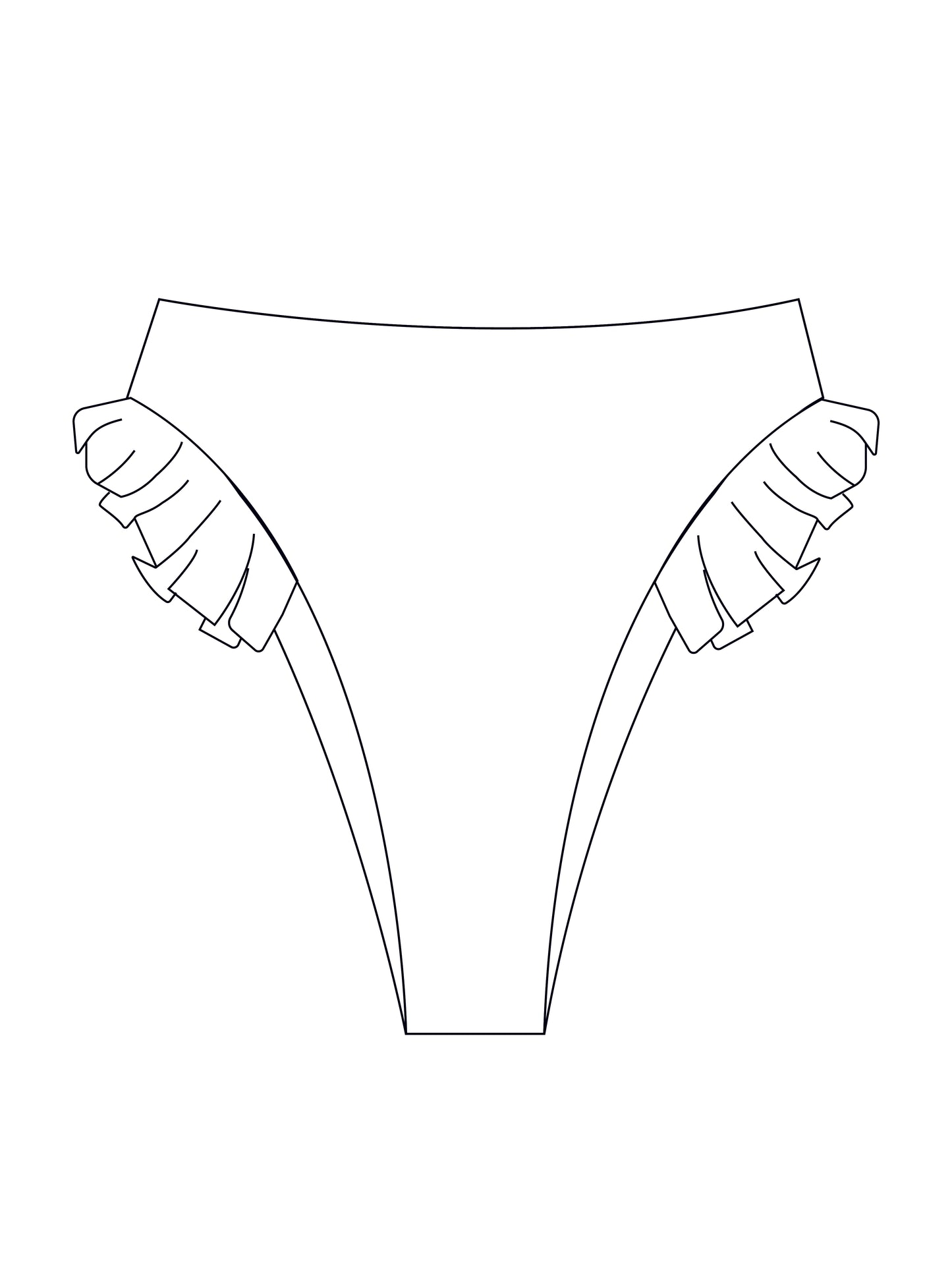 Custom frilly bikini bottoms