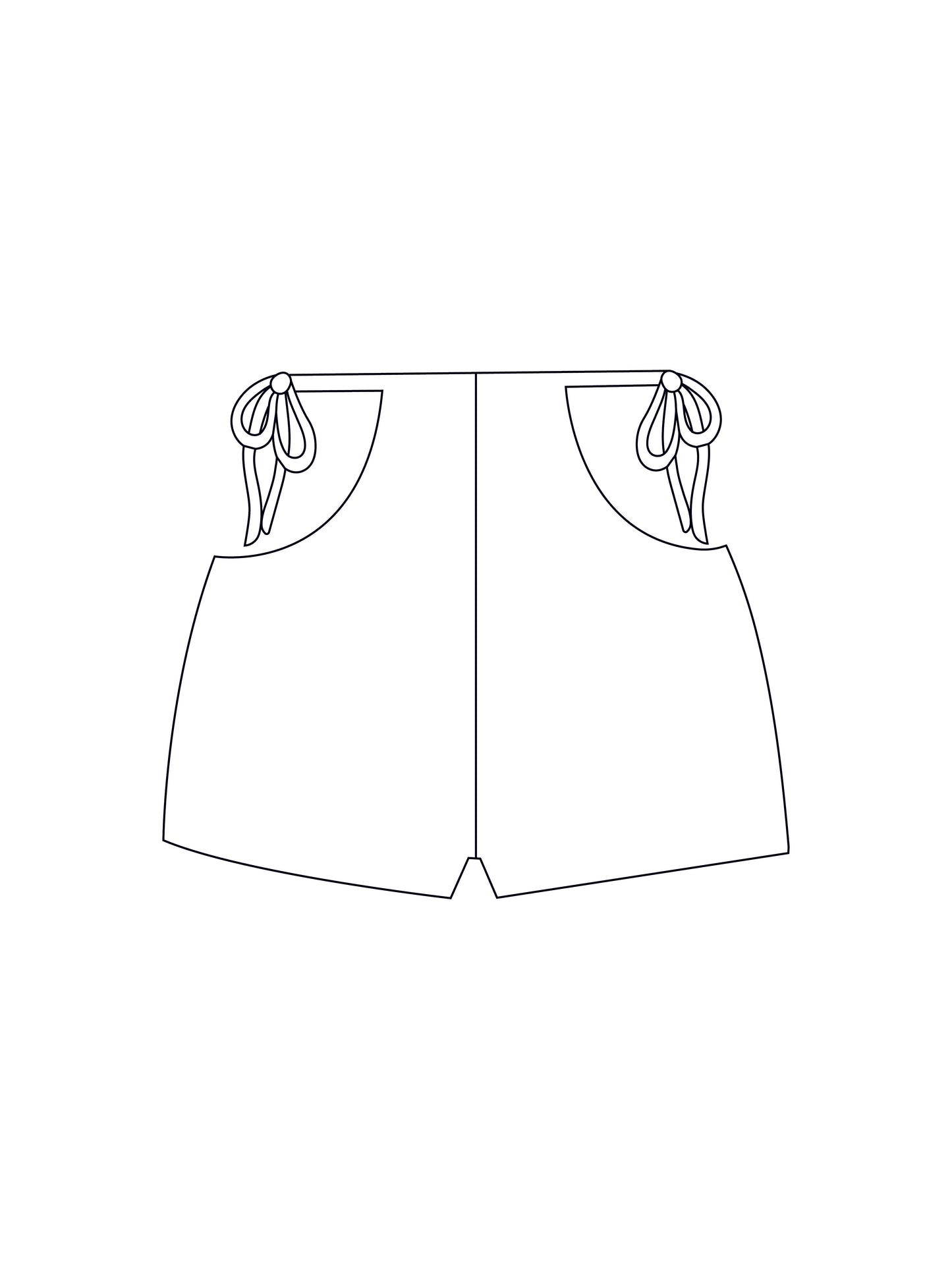 Custom half and half tie side short shorts (inc mesh options)