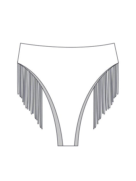 Custom fringe bikini bottoms