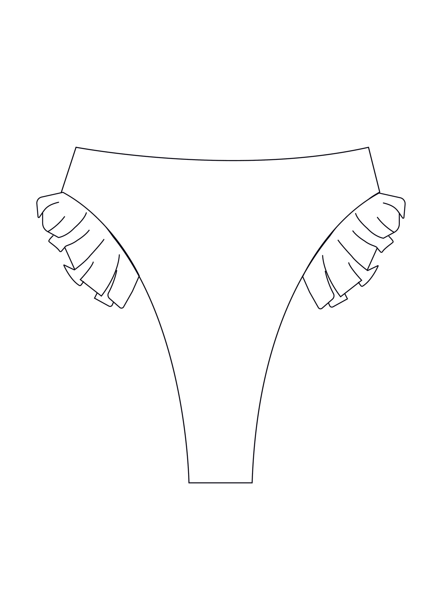 Custom frilly bikini bottoms